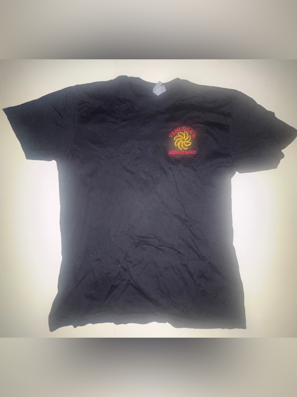 Women's Vanessa's Dumplings Black Graphic Logo T‑Shirt Size Large  - Unbranded